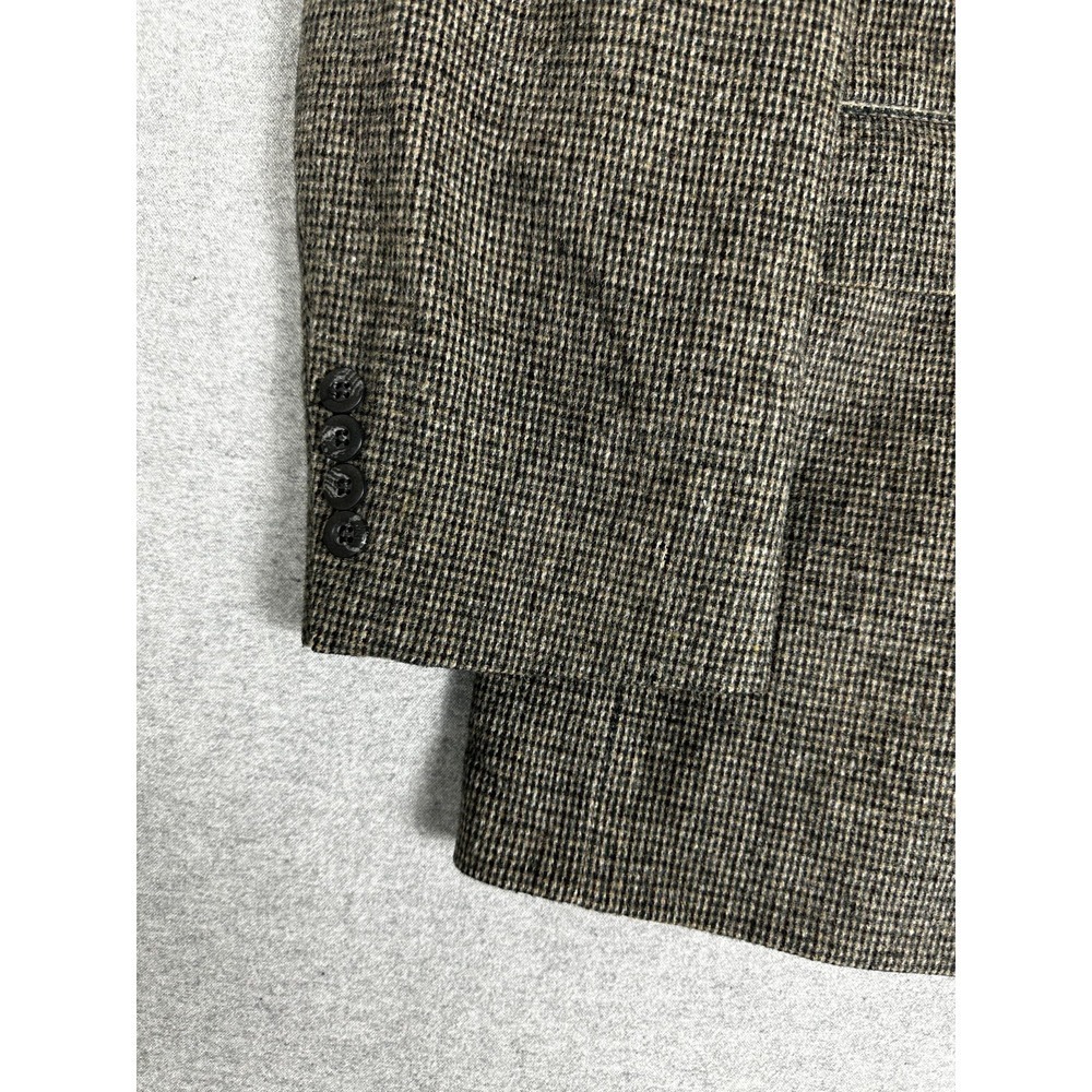 Andhurst Blazer Mens 46L Brown Houndstooth Two Button Notch Lapel Single Vent - Picture 4 of 13